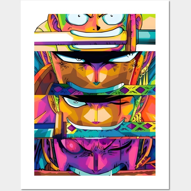 Zoro anime wpap pop art Wall Art by Jaya art